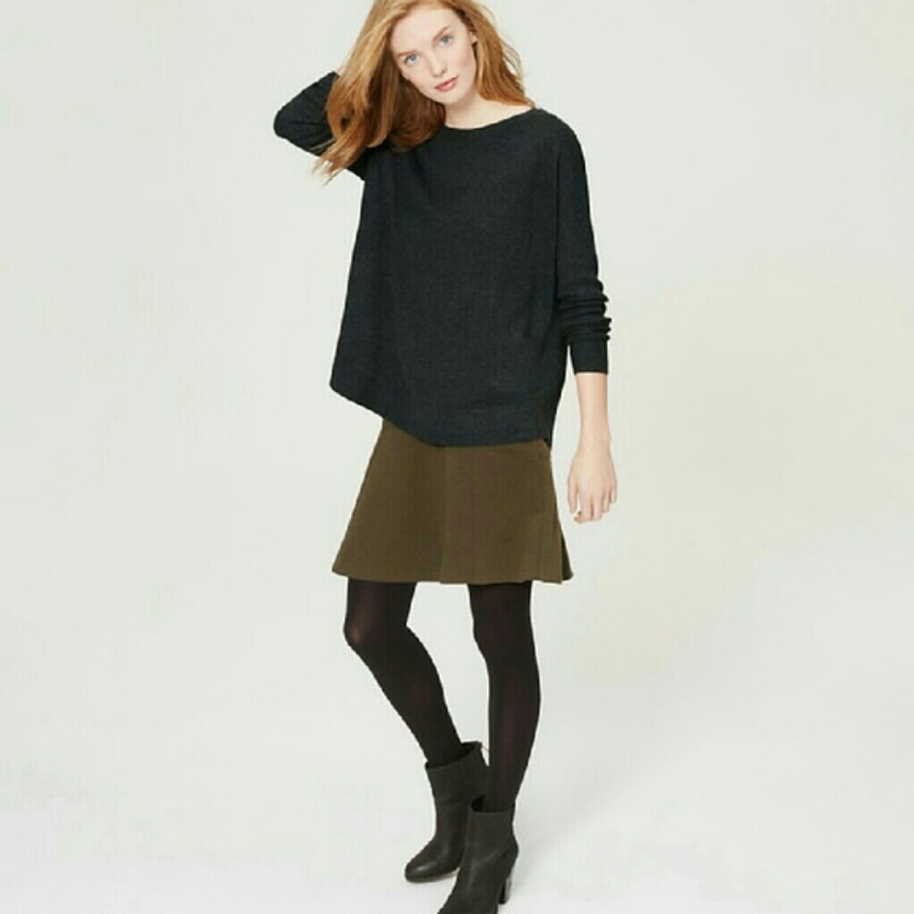 LOFT Charcoal Gray Swing Sweater XS